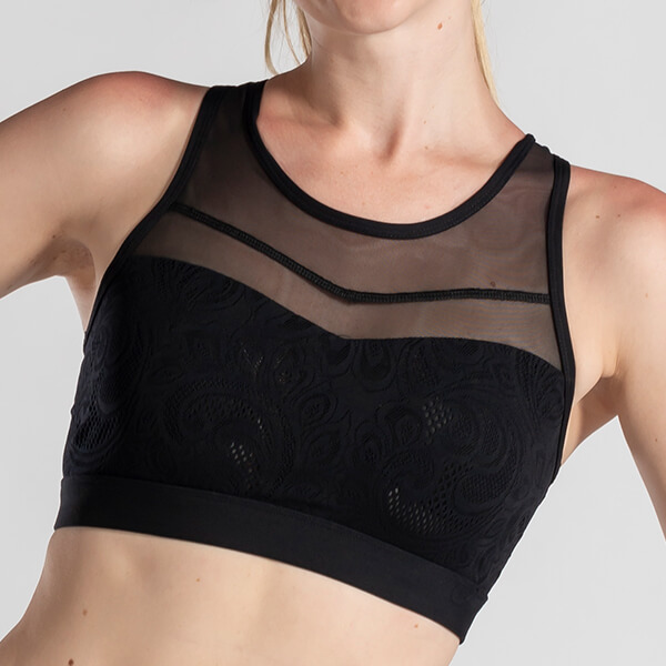 Front Mesh Sports Bra